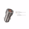 Зарядний пристрій XO CC48 2.4A/2 USB + microUSB Grey (XO-CC48m-GR) - Image 1
