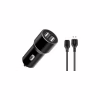 Зарядний пристрій XO TZ09 2.4A/2 USB + cable Type-C Black (XO-TZ09T-BK) - Image 1