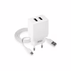 Зарядний пристрій XO L75 2USB/2.4A + MicroUSB White (XO-L75-M) - Image 1