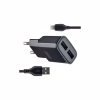 Зарядний пристрій XO L92C (2USB/2.4A) + USB - Lightning Чорний (XO-L92C-L) - Image 1