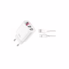 Зарядний пристрій XO L95 (2USB/2.4A) + USB - MicroUSB White (XO-L95-M) - Image 1