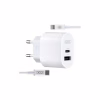 Зарядний пристрій XO L97 (1Type-C/1USB/2.4A) + Type-C - Lightning White (XO-L97-LG) - Image 1
