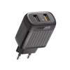 Зарядное устройство Promate 18W 2xUSB-A (biplug-qc3.eu-bk) - Image 1