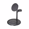 Зарядное устройство Choetech 15W 3-in-1 Magnetic Wireless Fast Charger black (T585-F-101-CCBK) - Image 1