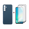 Чохол до мобільного телефона Dengos Samsung Galaxy A16 Carbon + glass 2pcs (Blue) (DG-CTG2P-07) - Image 1