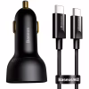 Зарядний пристрій Baseus Superme Digital Display PPS Dual Quick Charger Car Charger black (TZCCZX-01) - Image 1