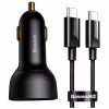 Зарядний пристрій Baseus Superme Digital Display PPS Dual Quick Charger Car Charger black (TZCCZX-01) - Image 1