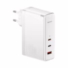 Зарядное устройство Baseus GaN5 Pro Fast Charger 2C+U 140W + Cable 1.0m Type-C 240W white (CCGP100202) - Image 1