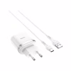 Зарядное устройство HOCO C12Q Smart USB QC3.0 + cable USB to USB-C 18W White (6931474716309) - Image 1