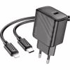 Зарядний пристрій HOCO CS22A Value USB-C PD30W + cable USB-C to Lightning Black (6942007609920) - Image 1