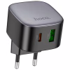 Зарядний пристрій HOCO CS32A Rise 1xUSB-C PD20W + 1xUSB QC3.0 Black (6942007617451) - Image 1