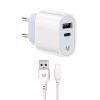 Зарядное устройство MadeInFuture MFS12 12W 1xUSB-A + 1xUSB-C + cable USB-A to USB-C White (MIF82822) - Image 1
