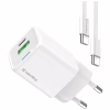 Зарядний пристрій ColorWay C101A GaN Mini 20W PD PPS USB-C + USB-A QC4.0 + cable USB-C to USB-C black (CW-CHS062PDC-WT) - Image 1