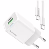 Зарядное устройство ColorWay C101A GaN Mini 20W PD PPS USB-C + USB-A QC4.0 + cable USB-C to USB-C black (CW-CHS062PDC-WT) - Image 1
