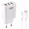 Зарядний пристрій XO 1xUSB QC3.0 18W + 2xUSB 2.4A + cable USB-C white (L72-TC-WH) - Image 1