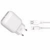 Зарядное устройство XO 2xUSB 2.4A + cable USB to Lightning white (L78-L-WH) - Image 1