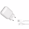 Зарядний пристрій XO 2xUSB 2.4A + cable USB to Micro 5P white (L78-M-WH) - Image 1
