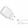 Зарядное устройство XO 2xUSB 2.4A + cable USB to Micro 5P white (L78-M-WH) - Image 1