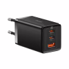 Зарядний пристрій Baseus 2xUSB-C 65W + 1xUSB GaN + cable USB-C to USB-C 100W 1.0m black (CCGP120201) - Image 1