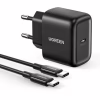 Зарядний пристрій Ugreen USB-C PD25W + cable USB-C to USB-C 2.0m CD250 black (50581) - Image 1