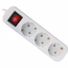 Мережевий подовжувач Defender S318 1.8 m 3 роз switch white (99233) - Image 1