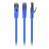 Патч-корд 0.25м S/FTP Cat 6A CU LSZH blue Cablexpert (PP6A-LSZHCU-B-0.25M) - Image 1