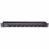 Силовий блок Eserver 19" 9 розеток, кабель 1.8м, алюм. корпус PDU 220В, 16А (WT-2261A-GER-9WAY) - Image 1