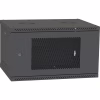 Шафа настінна Ipcom 6U, 600*600, перфоровані дверцята, RAL9005 (СН-6U-060х060-ДП-9005) - Image 1