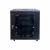 Шафа настінна GEAR 12U 19'' 600x600x650 мм, + полка 19", black (GWMSN-12U-600-600) - Image 1