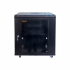Шкаф настенный GEAR 12U 19'' 600x600x650 мм, + полка 19", black (GWMSN-12U-600-600) - Image 1