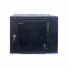 Шкаф настенный GEAR 9U 19'' 600x600x450 мм, + полка 19", black (GWMSN-9U-600-600) - Image 1