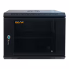 Шкаф настенный GEAR 9U 19" 600x450x500 мм, + полка 19", black (GWMSN-9U-600-450) - Image 1