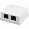 Комп'ютерна розетка RJ45x2 UTP cat.5e Kingda (KD-WP6035-C5e) - Image 1