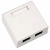 Комп'ютерна розетка RJ45x2 UTP cat.5e 8P8C Vinga (VCPRJ45O2) - Image 1