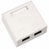 Комп'ютерна розетка RJ45x2 UTP cat.5e 8P8C Vinga (VCPRJ45O2) - Image 1