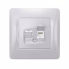 Компьютерная розетка Videx BINERA CAT6 одинарная сереб (VF-BNSK1PC6-SS) - Image 1