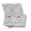 Розетка Videx BINERA IP65 зовнішня 2ая із заземленням сіра (VF-BNW22G-G) - Image 1