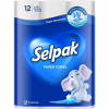Бумажные полотенца Selpak 3 слоя 80 отрывов 12 рулонов (8690530125001) - Image 1