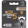 Сменные кассеты Bic Flex 5 Hybrid 4 шт. (3086123644885) - Image 1