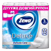 Туалетний папір Zewa Deluxe білий 3 шари 32 рулони (7322541343181) - Image 1