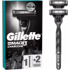 Бритва Gillette Mach3 Charcoal Древесный уголь С 2 сменными картриджами (8700216074308) - Image 1