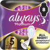 Гигиенические прокладки Always Platinum Secure Night Extra Размер 5 8 шт. (8700216186742) - Image 1