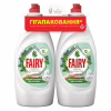 Средство для ручного мытья посуды Fairy Sensitive Чайное дерево и Мята 2 х 900 мл (8700216759649/8006530210850) - Image 1