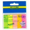 Стикер-закладка Buromax Plastic bookmarks 45x15mm, 5*30шт, rectangles, neon colors (BM.2331-98) - Image 1