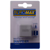 Точилка Buromax CUBE RUBBER TOUCH пластиковий корпус контейнер (BM.4757-1) - Image 1