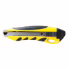 Ніж канцелярський H-Tone 18 мм жовтий з гумовими вставками (KNIFE-HT-JJ40607-18) - Image 1