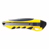 Нож канцелярский H-Tone 18 мм желтый с резиновыми вставками (KNIFE-HT-JJ40607-18) - Image 1