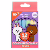 Крейда Yes кольорова Line Friends 12 шт кругла (400516) - Image 1