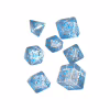 Набір кубиків для настільних ігор Q-Workshop Elvish Translucent blue Dice Set (7 шт) (SELV11) - Image 1