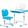 Парта зі стільцем Evo-kids (стіл+стілець+полиця+лампа) Blue (Evo-17 BL Ergo) - Image 1